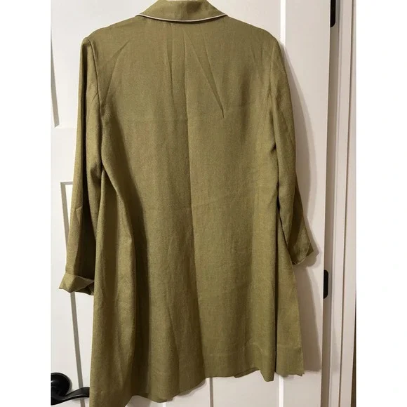 MM La Fleur The Dietrich Green Linen Blend‎ Blazer Pants Suit Set Mix M-8 - Picture 7 of 12